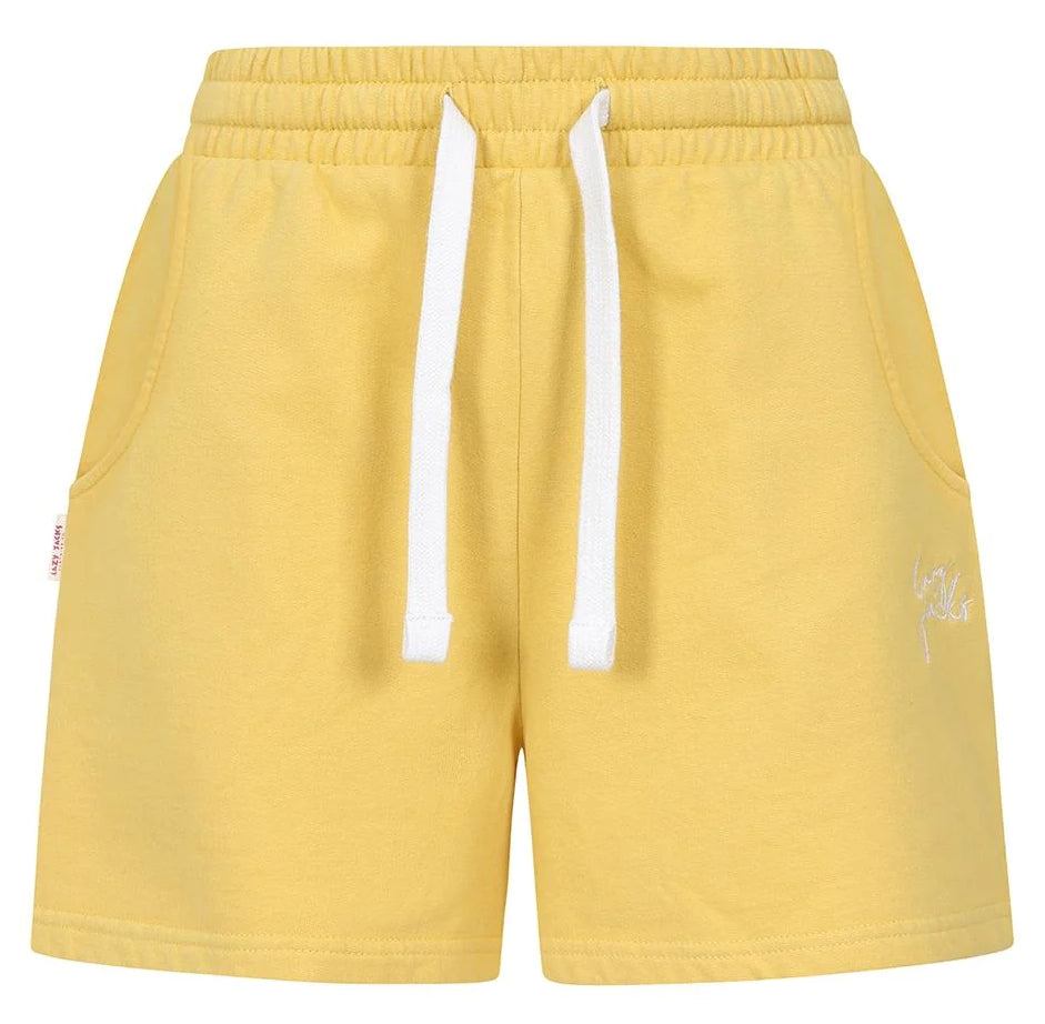 Lazy Jacks LJ55 Womens Sweat Shorts Lemon Yellow Salt Cellar Clothing