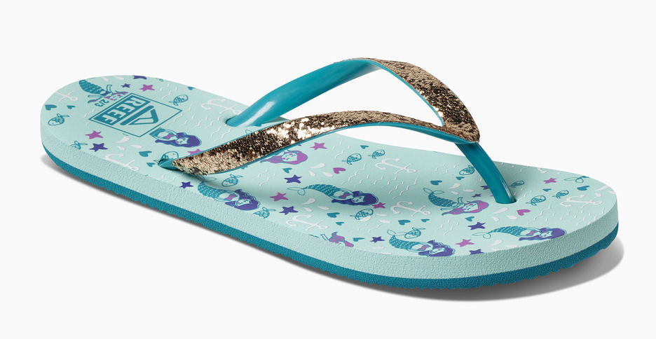 Girls reef sale flip flops