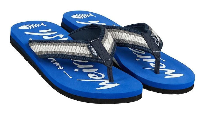 Weird Fish Mens Waterford Flip Flops True Blue Salt Cellar