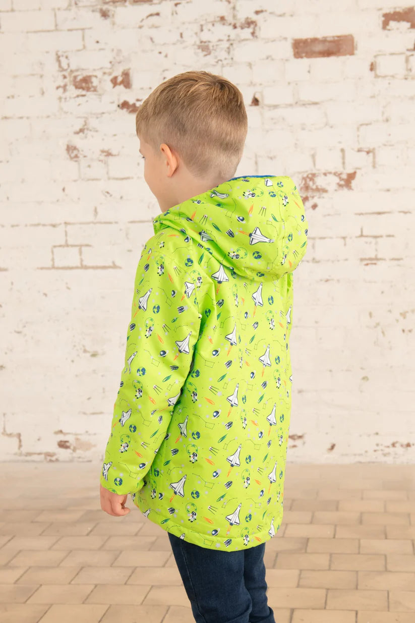 Lighthouse Kids Finlay Raincoat - Lime Space