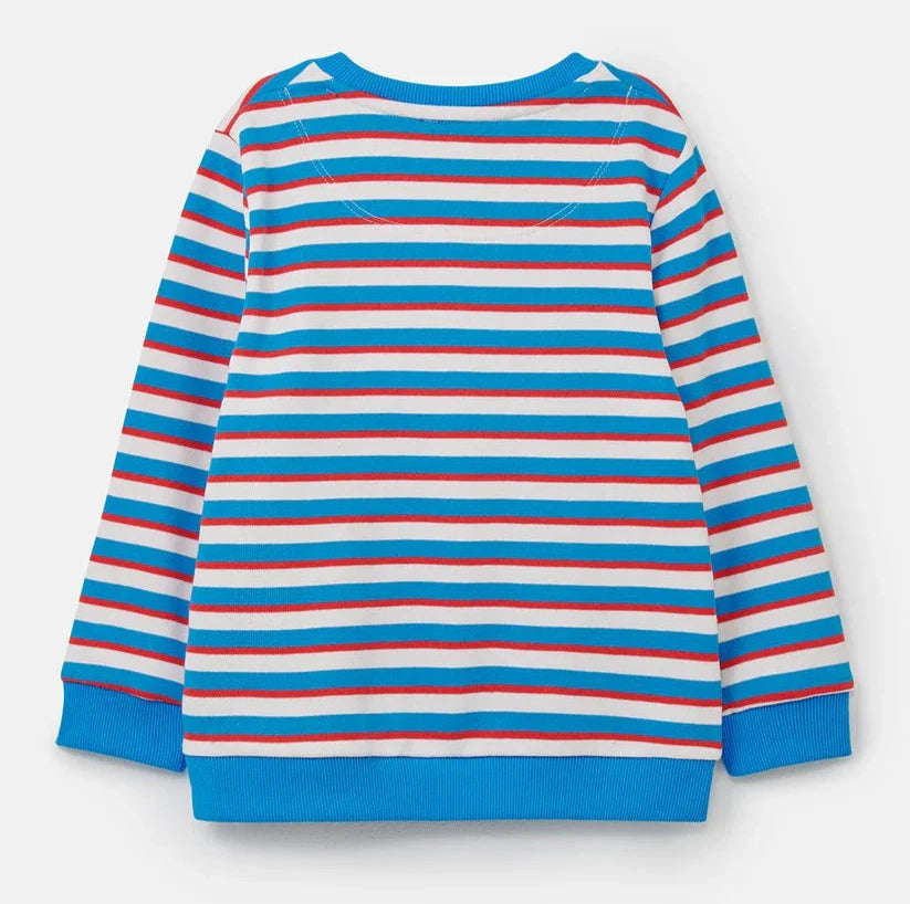 Lighthouse Kids Finn Jersey Stripe Sweatshirt - Blue / Red / White