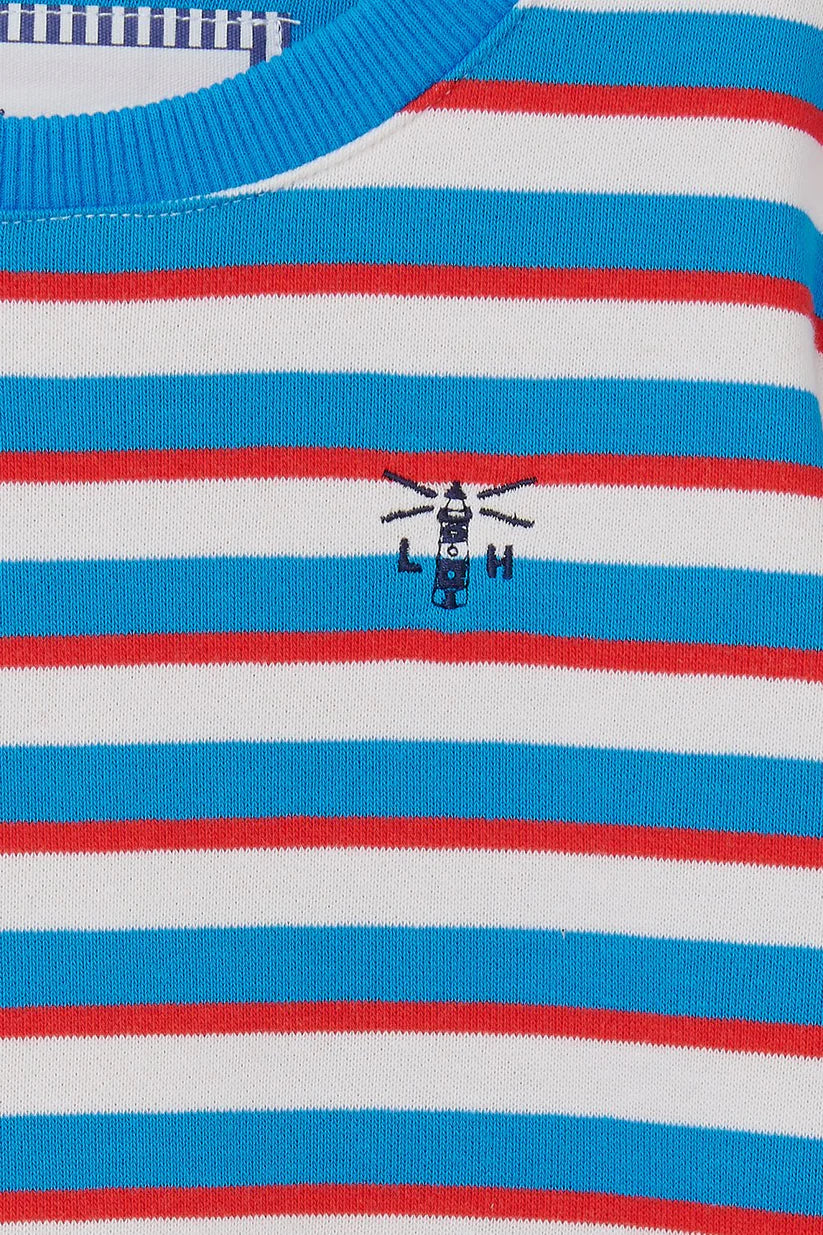 Lighthouse Kids Finn Jersey Stripe Sweatshirt - Blue / Red / White