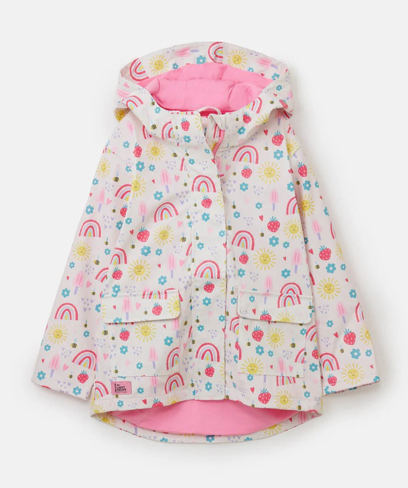 Lighthouse Kids Heidi Waterproof Jacket - Rainbow Sunshine