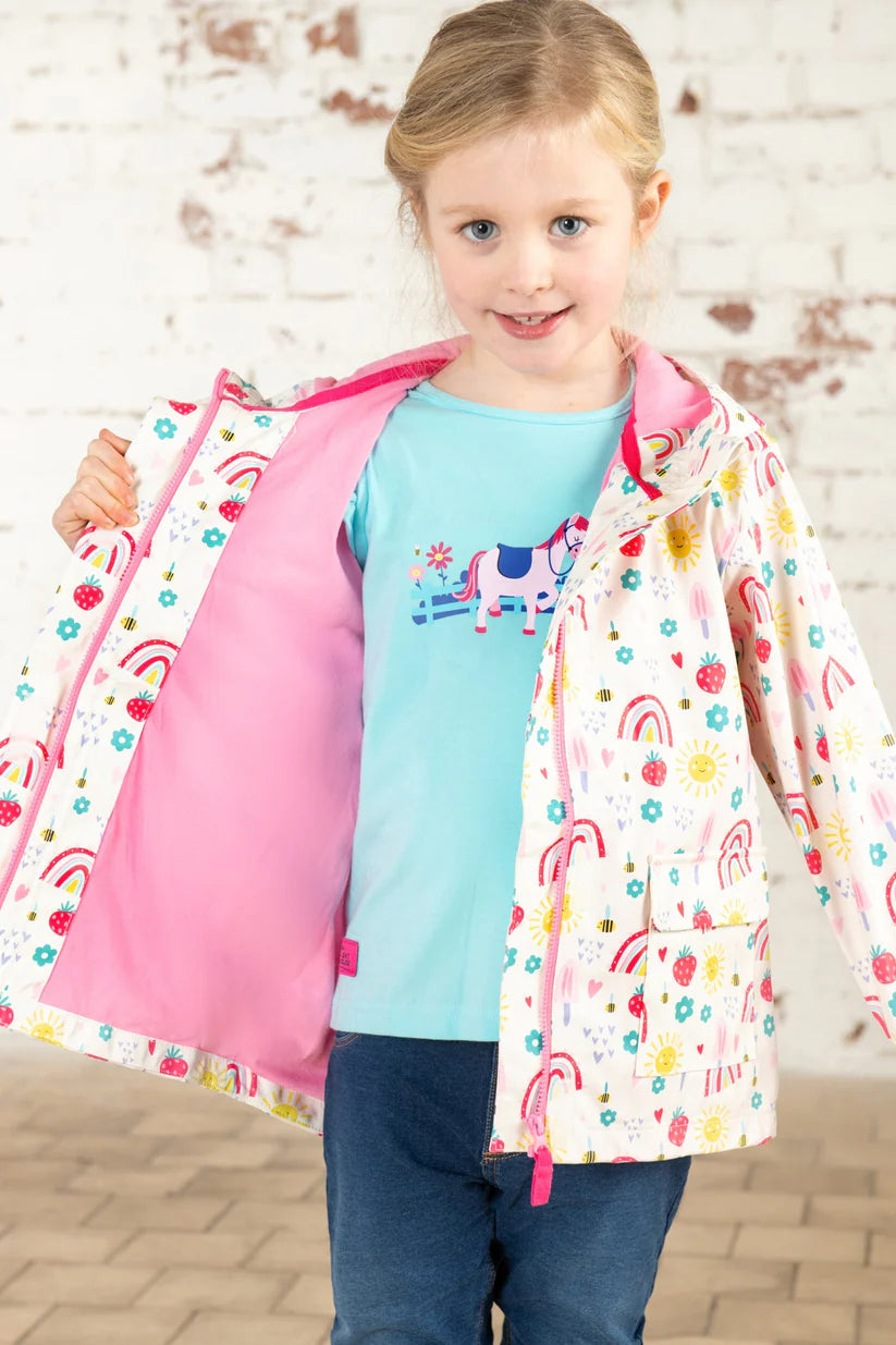 Lighthouse Kids Heidi Waterproof Jacket - Rainbow Sunshine