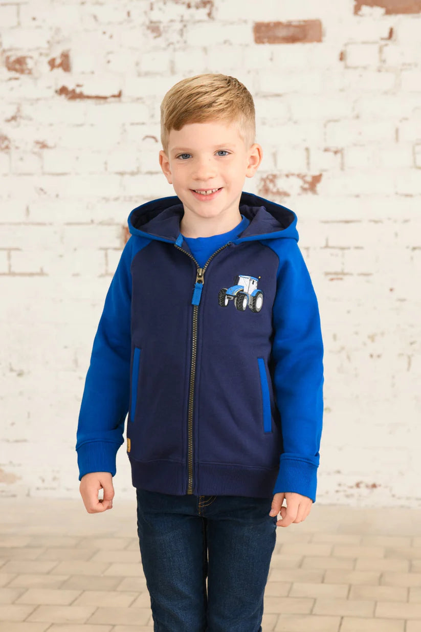 Lighthouse Kids Jackson Full Zip Hoodie - Blue Tractor