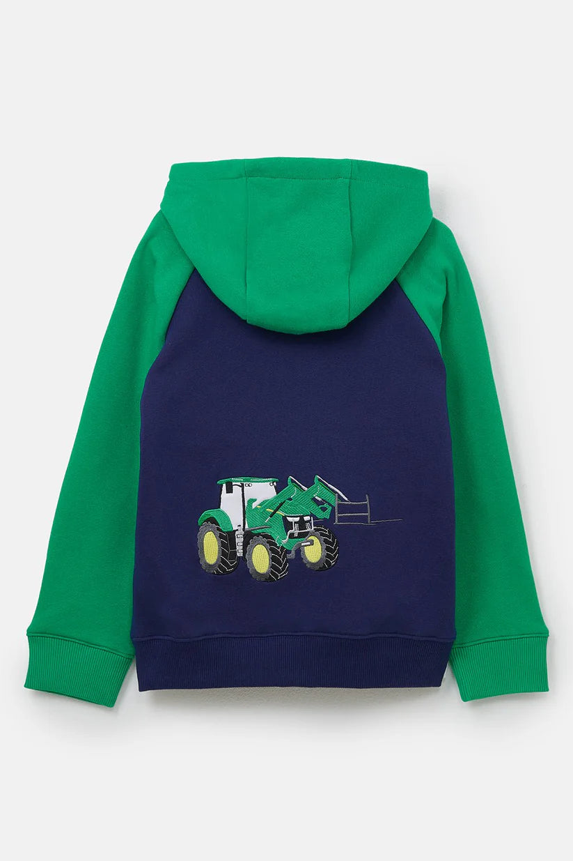 Lighthouse Kids Jackson Full Zip Hoodie - Green Tractor