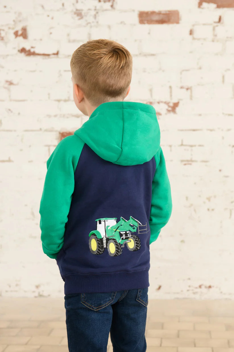 Lighthouse Kids Jackson Full Zip Hoodie - Green Tractor