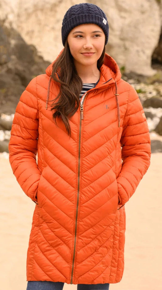 Lighthouse Womens Laurel Padded Hooded Coat - Burnt Orange