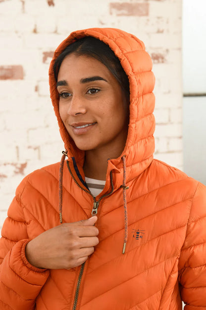 Lighthouse Womens Laurel Padded Hooded Coat - Burnt Orange