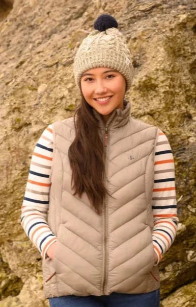 lighthouse womens padded mocha gilet with pockets 