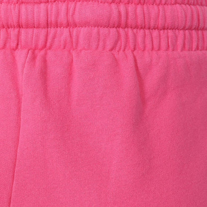 Women's LJ55 elasticated drawstring waist sweatshorts from Lazy Jacks in Sorbet Pink.