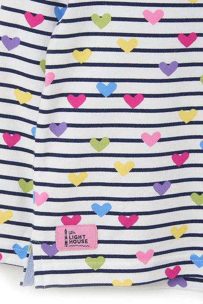 Lighthouse Kids Causeway Long Sleeve Tee - Heart Print