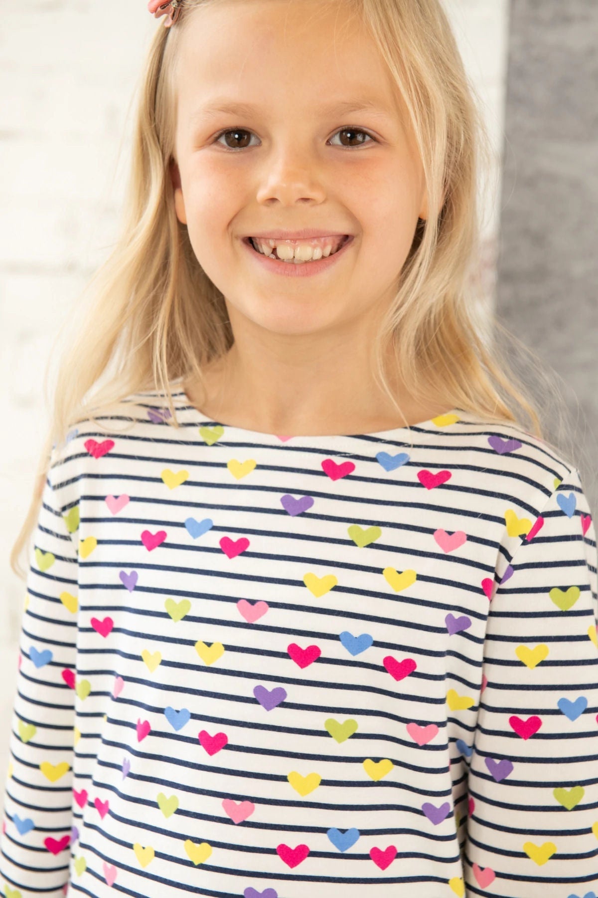 Lighthouse Kids Causeway Long Sleeve Tee - Heart Print