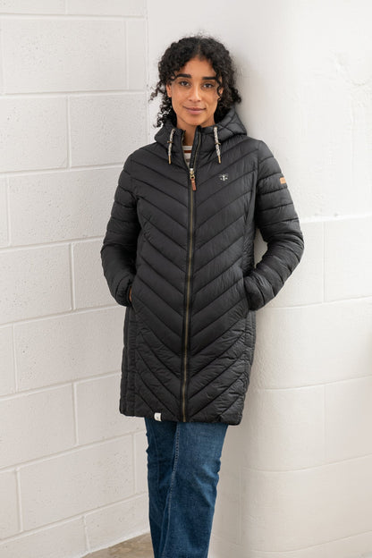 Lighthouse Womens Laurel Padded Hooded Coat - Black