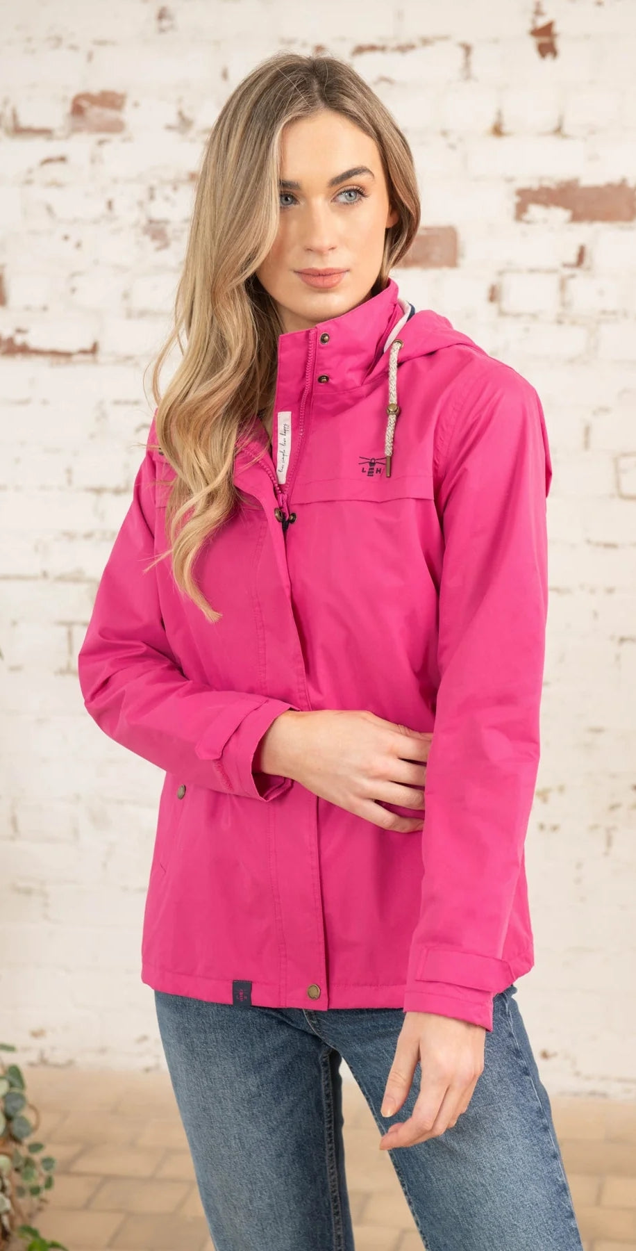 Bright pink cheap waterproof jacket