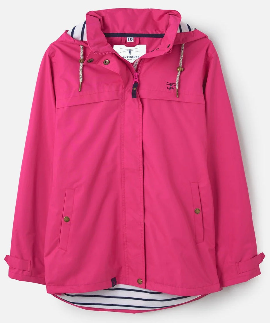 Lighthouse Womens Beachcomber Waterproof Jacket Pink Salt Cellar Clothing