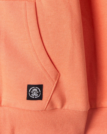 Saltrock children's Light Orange Waveline hoodie with front tummy pocket.