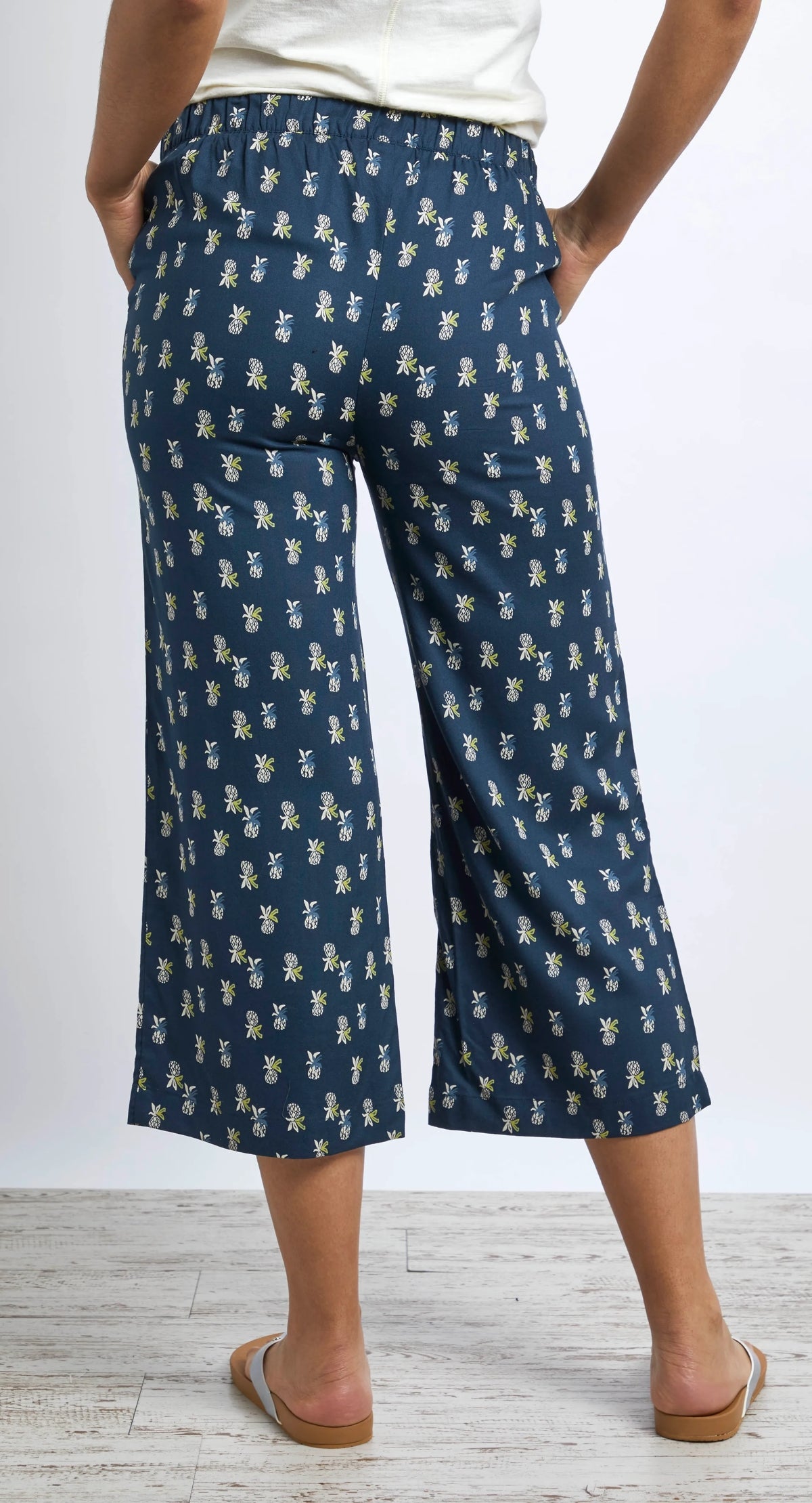 Buy Navy Slim Fit Jersey Trousers from the Pineapple online store