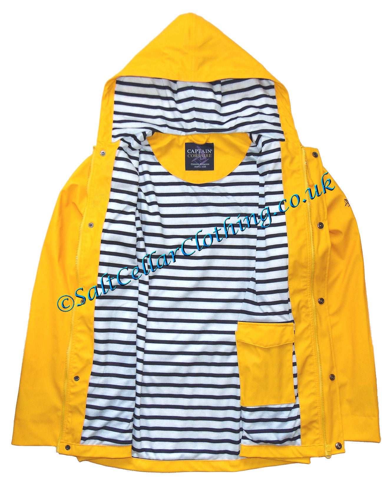 Captain Corsaire Unisex Roscoff Waterproof Raincoat Yellow