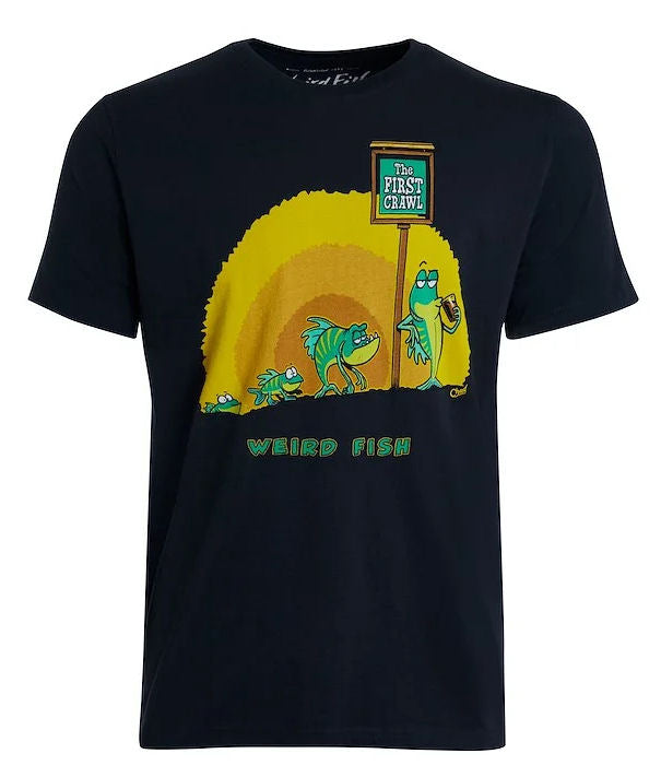 Weird Fish Mens 'First Crawl' Printed Tee - Navy