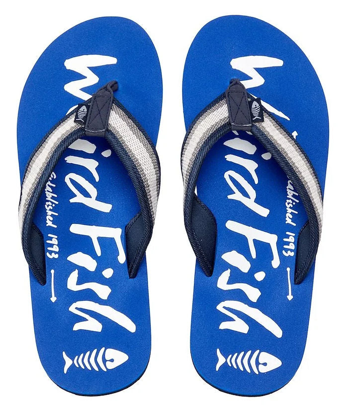 Weird Fish Mens Waterford Flip Flops True Blue Salt Cellar